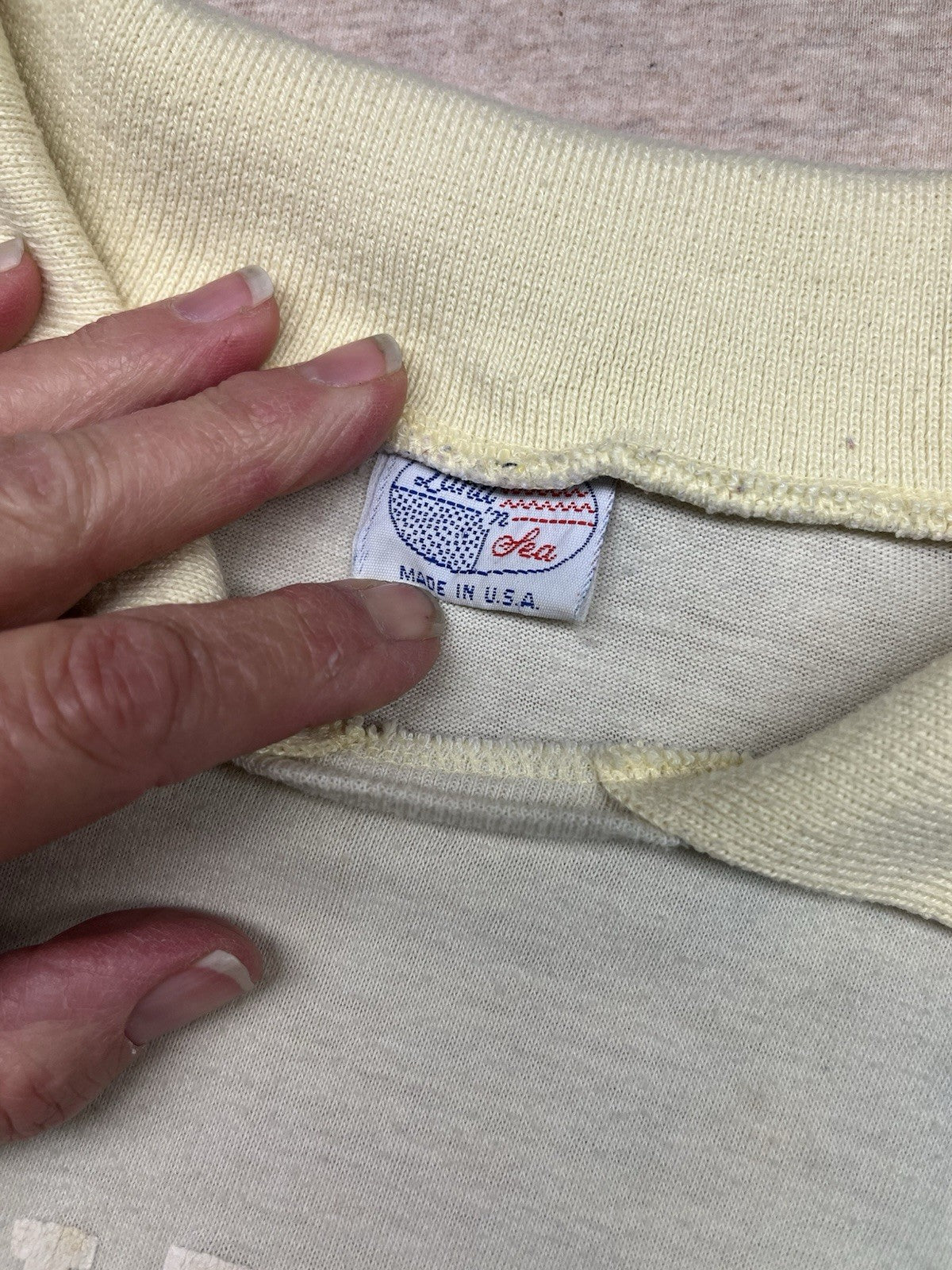 1970-80s Women’s Yellow S Sleeve Knit Top