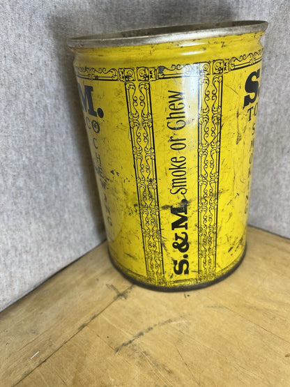 S & M Vintage Tobacco Tin