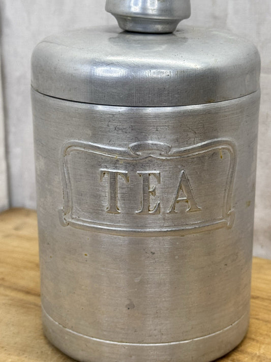 Aluminum Tea Canister Hostessware Vtg #1361