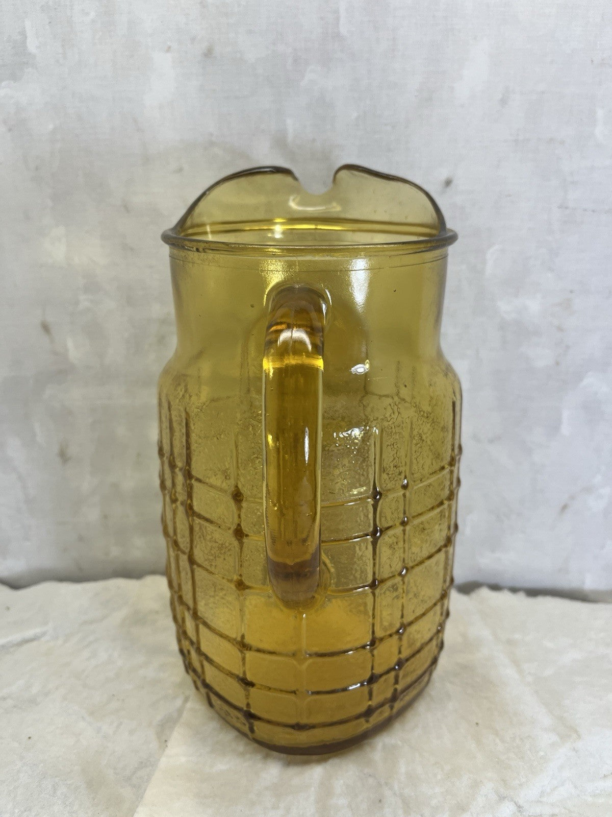Mid Century Amber Pitcher 
