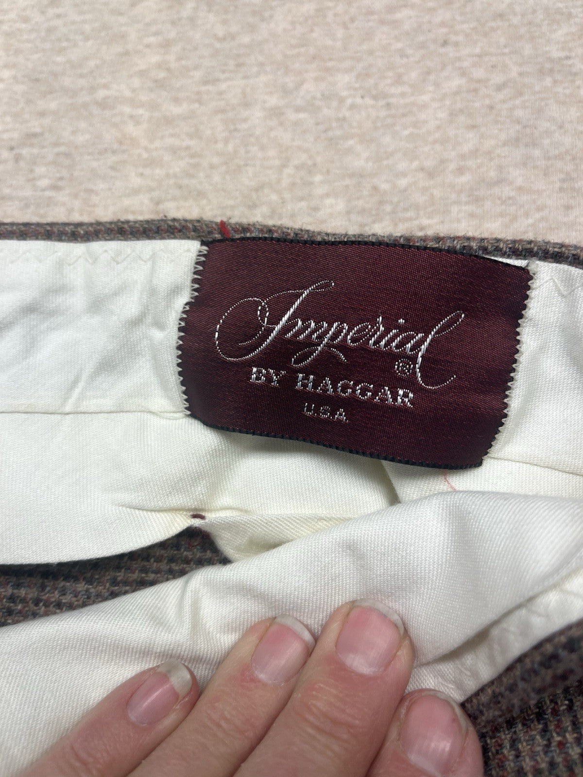 1960s, 70s Men’s wool Haager Brown Pants