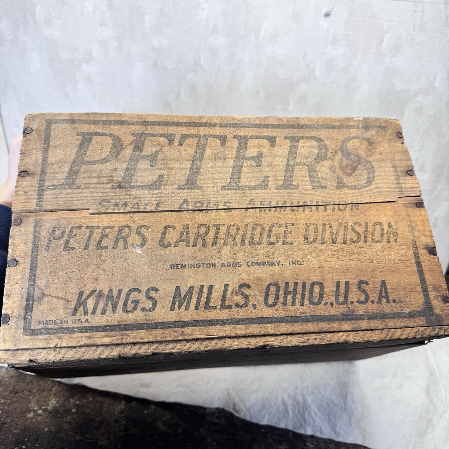 Peters Ammunition EMPTY Wooden Crate Vintage 