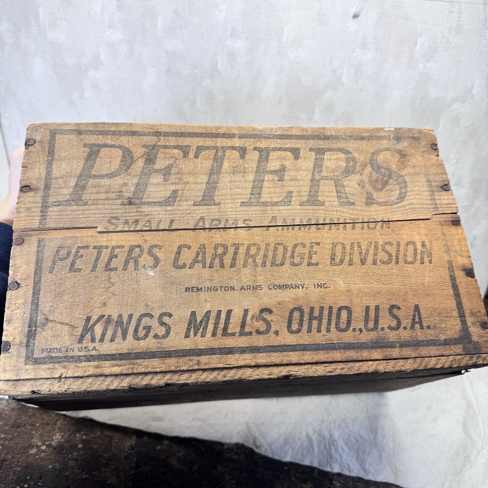 Peters Ammunition EMPTY Wooden Crate Vintage 
