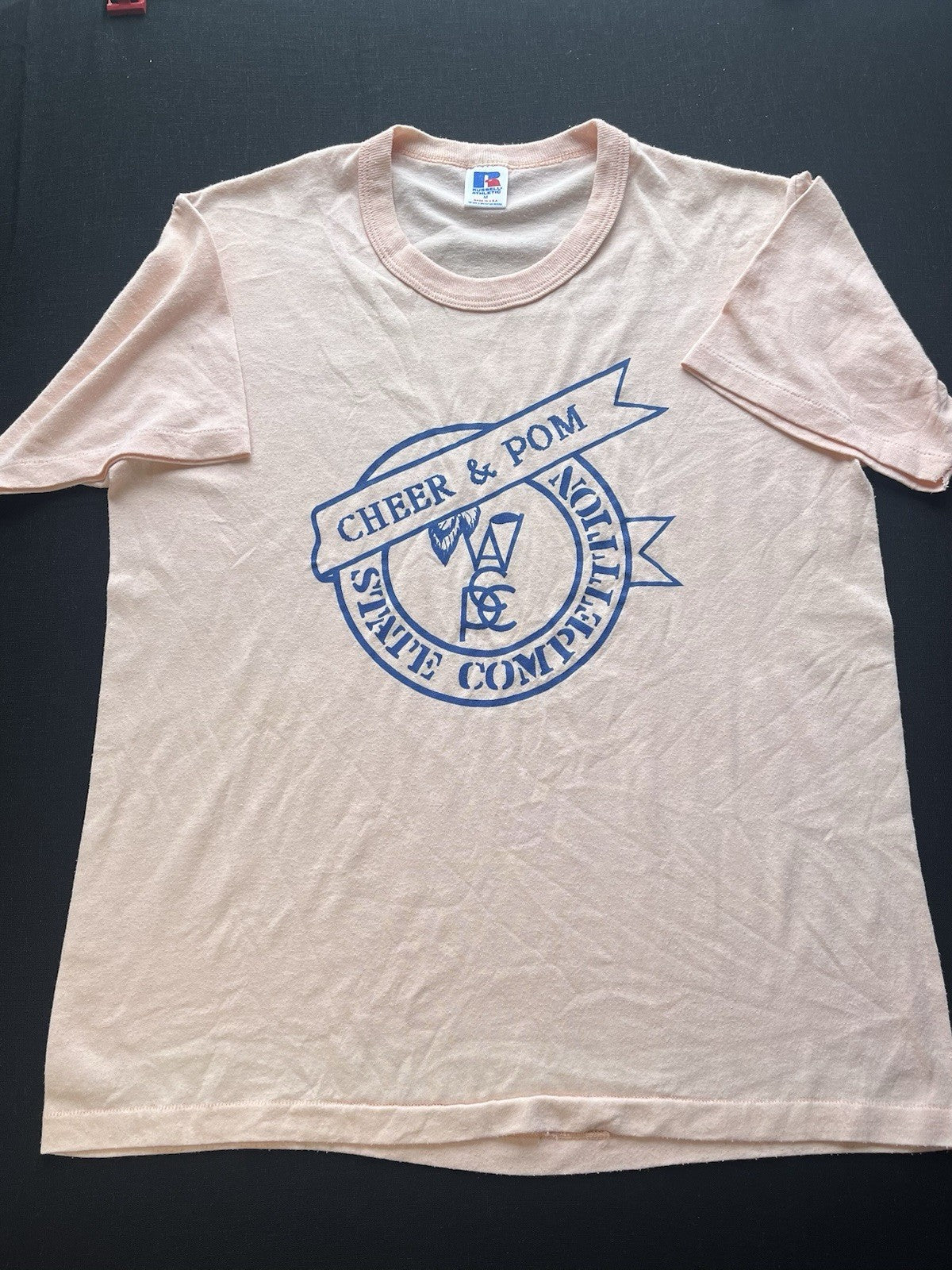 1980s Pink S Sleeve Cheer & Pom Athletic Tshirt