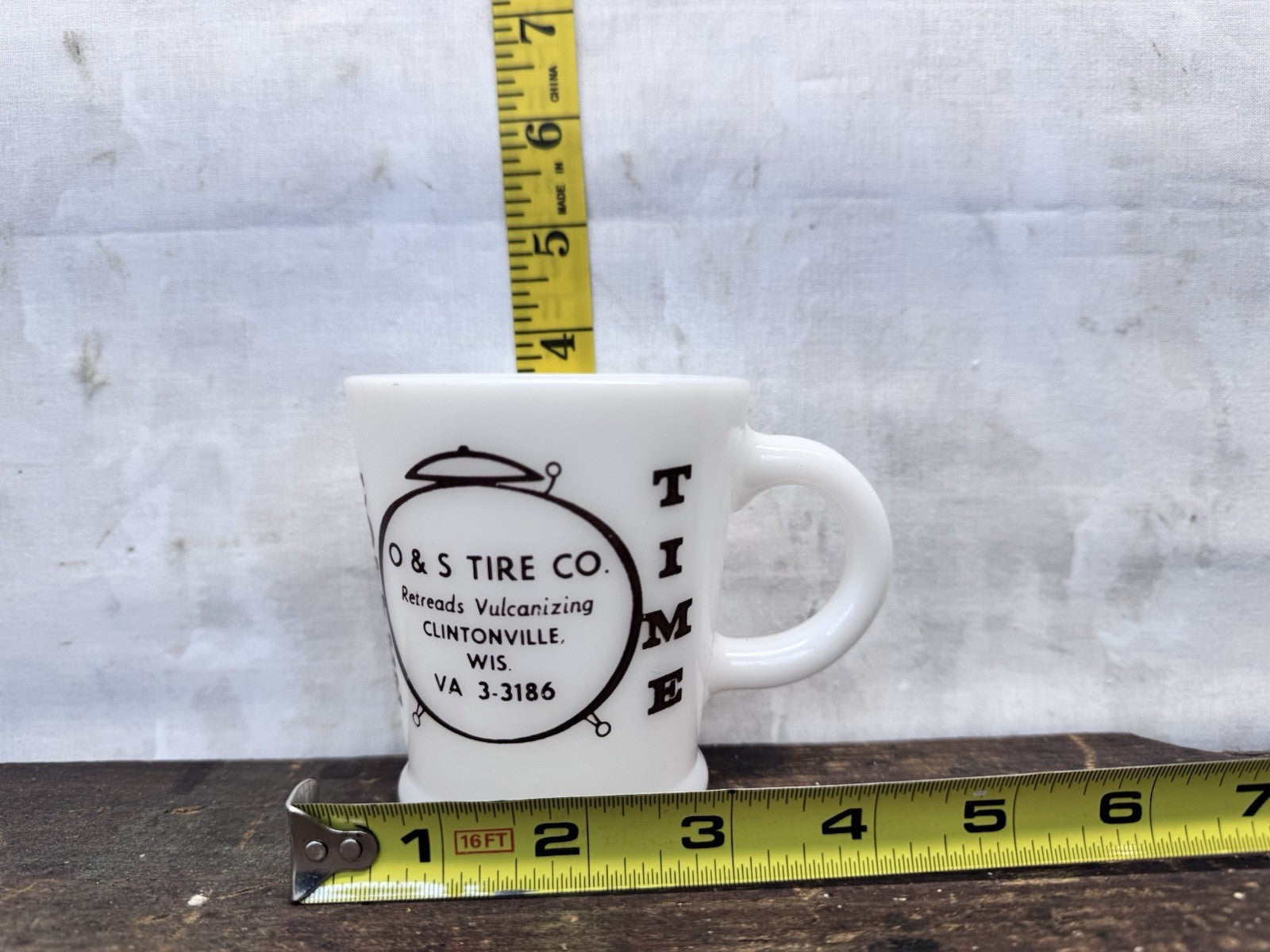 Clintonville Wisconsin Coffee Cup Vintage C & S Tire Co. #1046