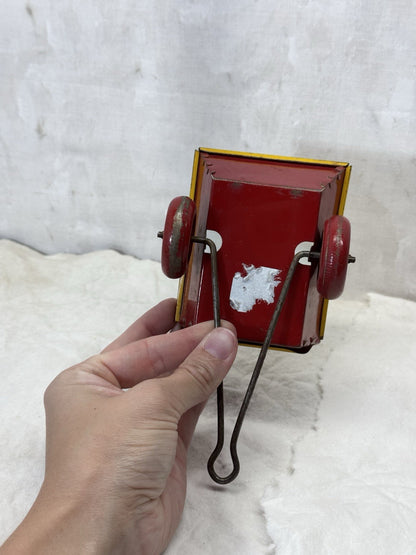 Mini Tin Toy Cart Vintage #S-1767