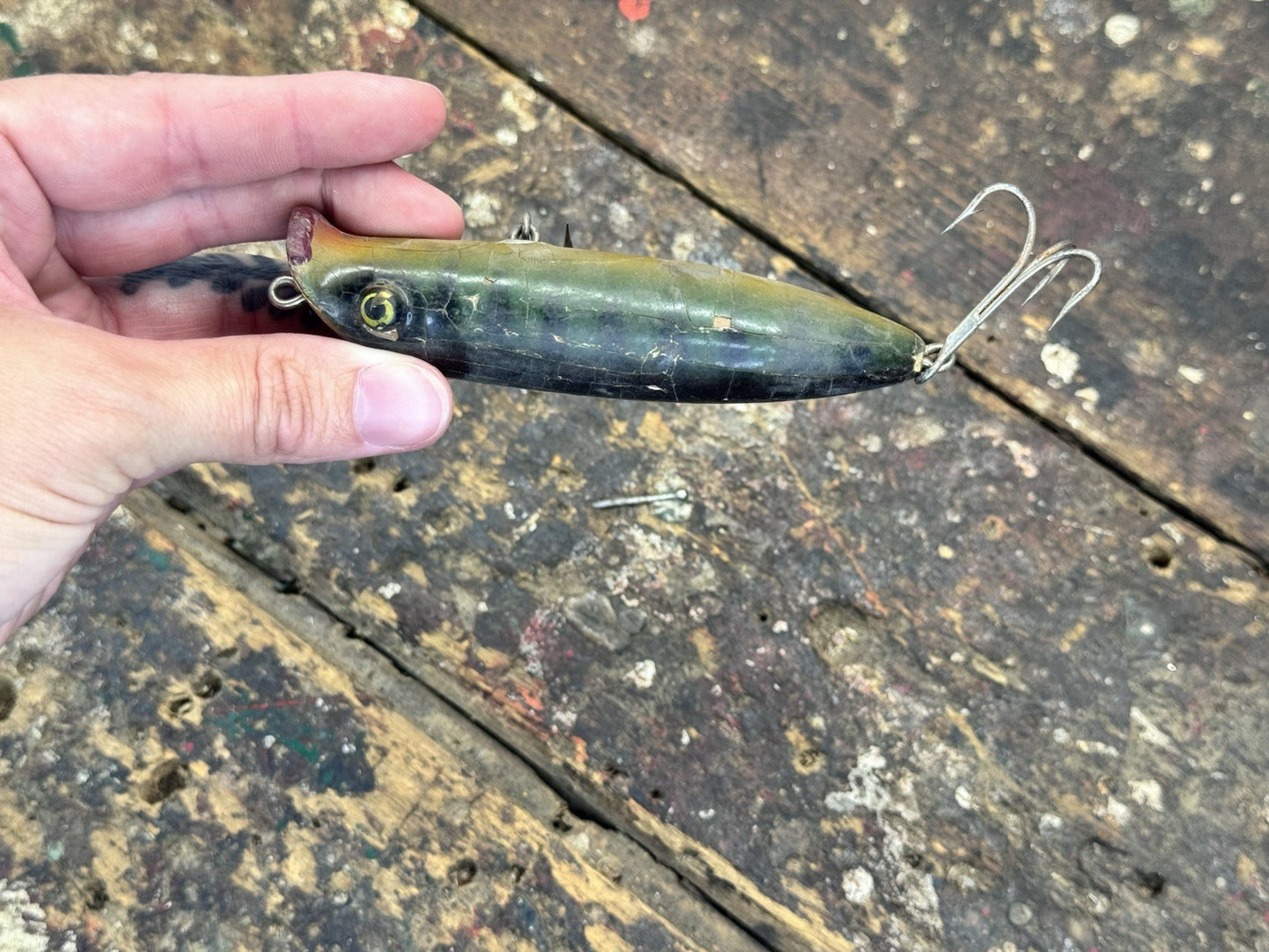 Antique Wood Fishing Lure #1003