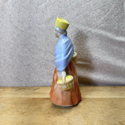 Lady Figurine With Baskets Occupied Japan Vintage