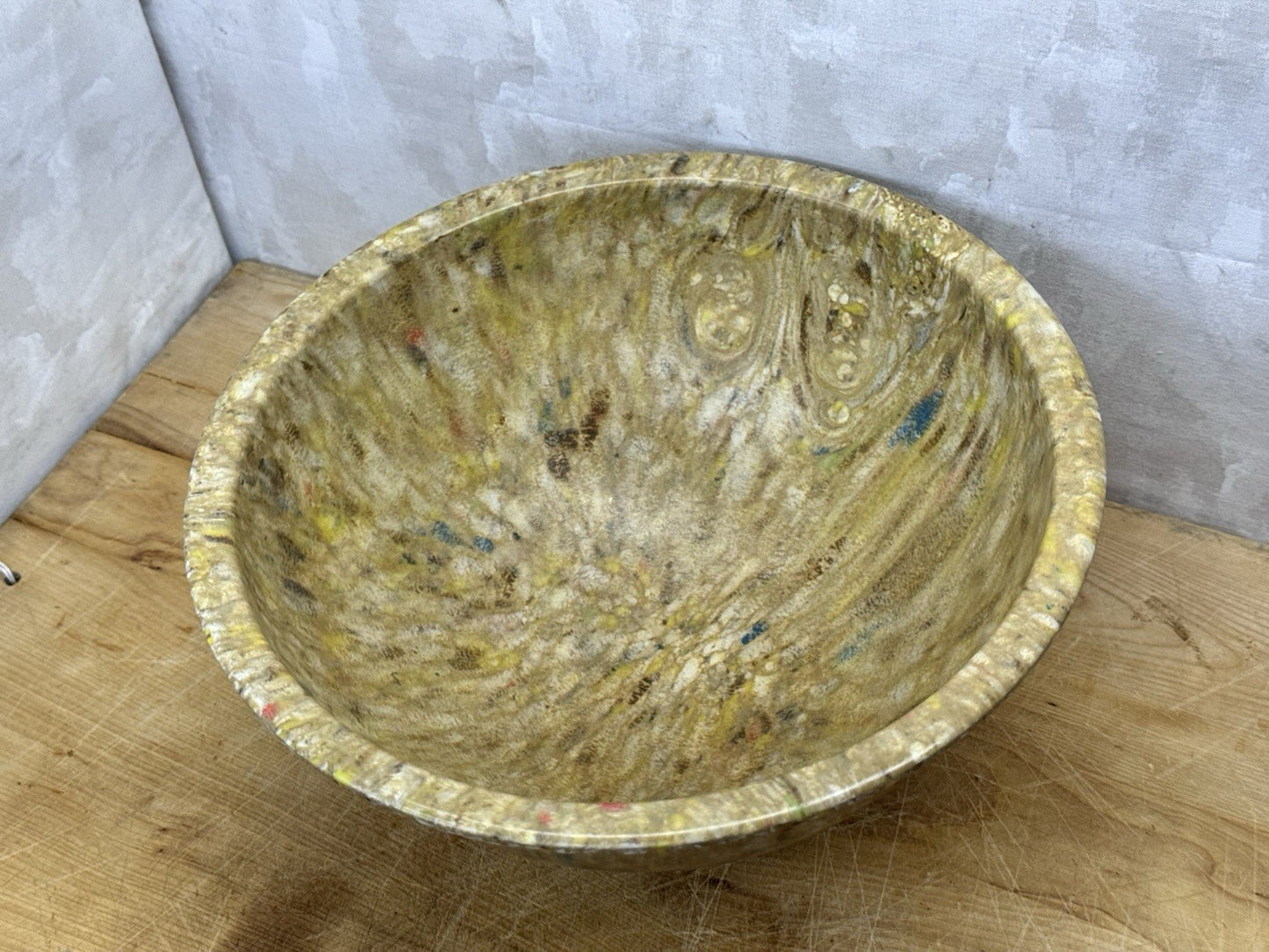 Texas Ware Vintage Splatter Confetti Melamine Bowl #1158