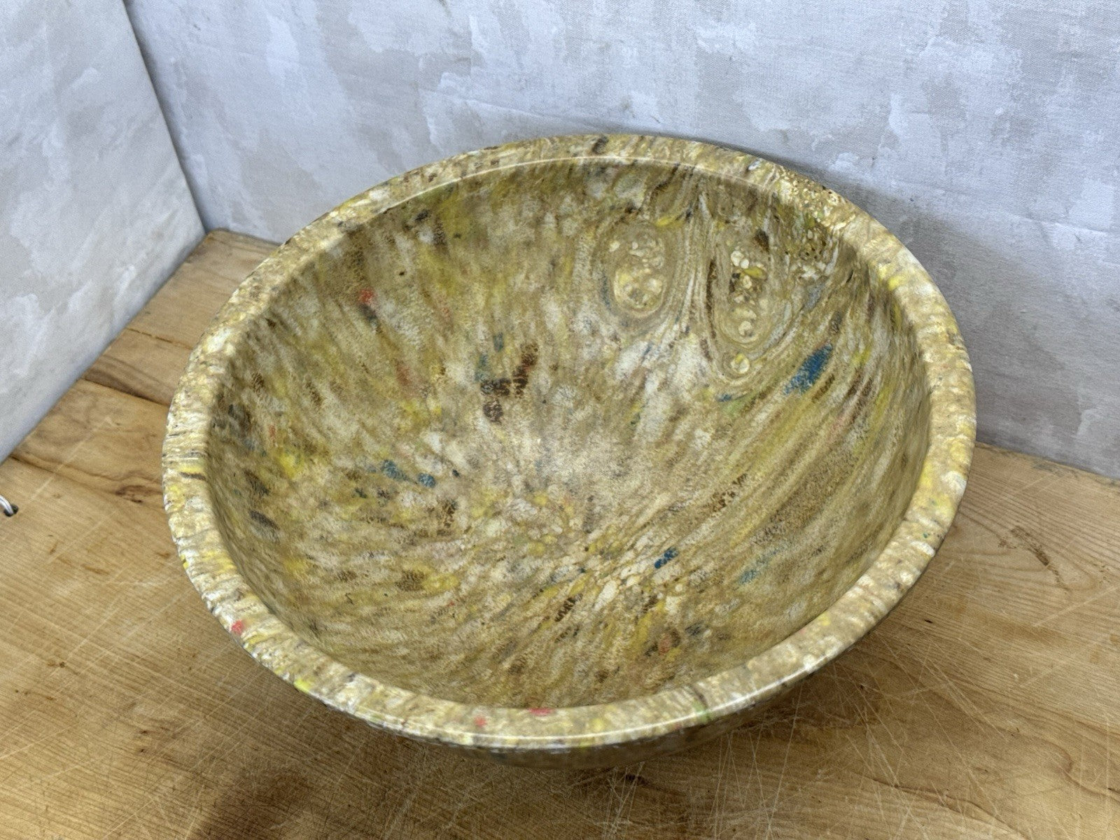 Texas Ware Vintage Splatter Confetti Melamine Bowl #1158