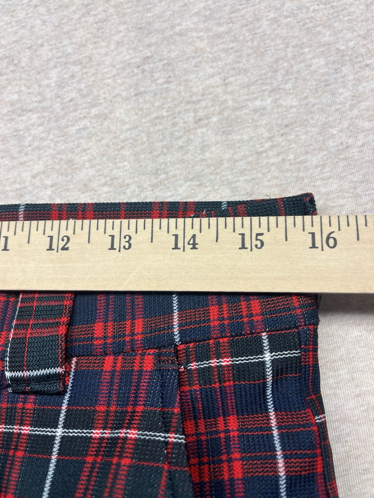 1970s Men’s Levi Red Plaid Knit Flared Pants