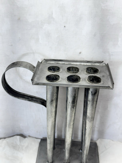 Tin Candle Mold Vintage #S-1965