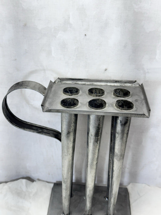 Tin Candle Mold Vintage #S-1965