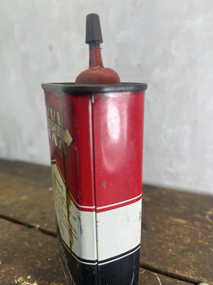 Vintage Triple-X Graphite Penetrating Oil  Tin with Spout Made USA Chicago Empty