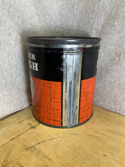 Sir Walter Raleigh Tobacco Tin Round w/Lid 5" Empty Display Prop Vintage