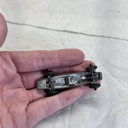 Vintage Tootsie Toy Indie Style Race Car Silver 