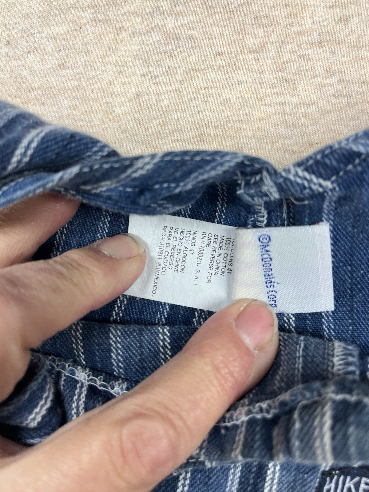 McKids Striped Bob Overalls  Child’s Size 4