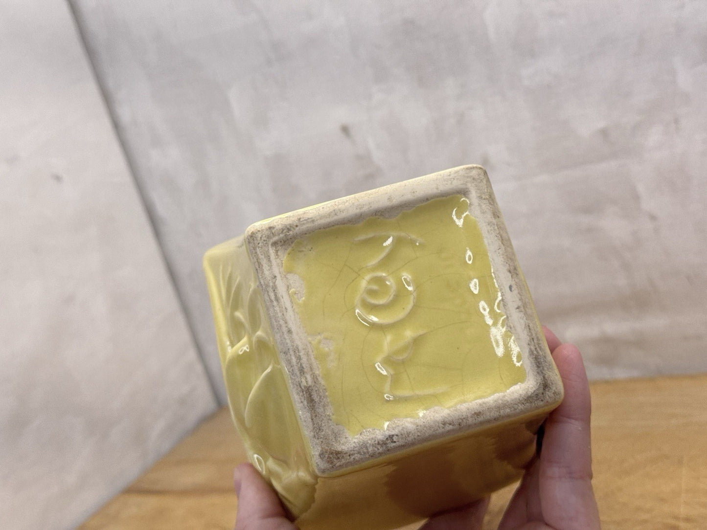 Antique McCoy Yellow Pot #1166