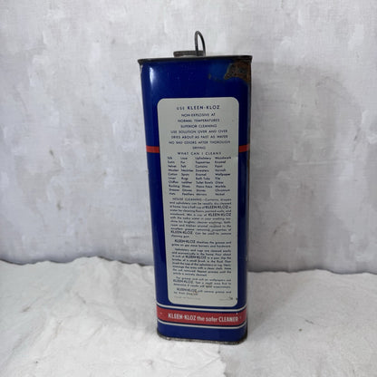 Kleen-Kolz Safety Cleaner Temper Vintage Tin 