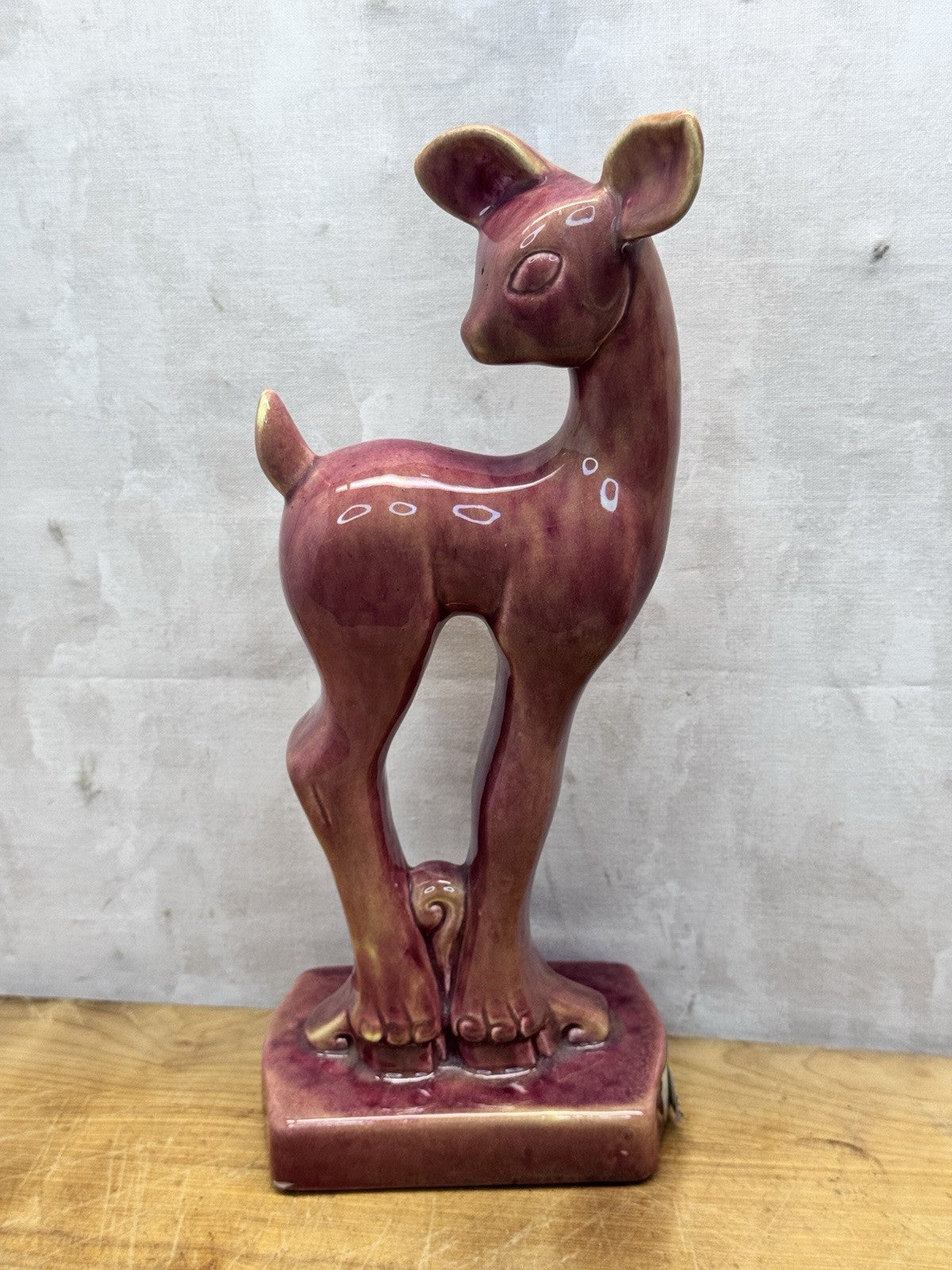 Gonder Deer Pottery Tall Vtg #1429
