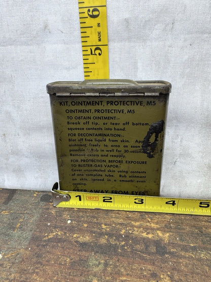 WWII Medical Metal Tin Green Vintage #1201