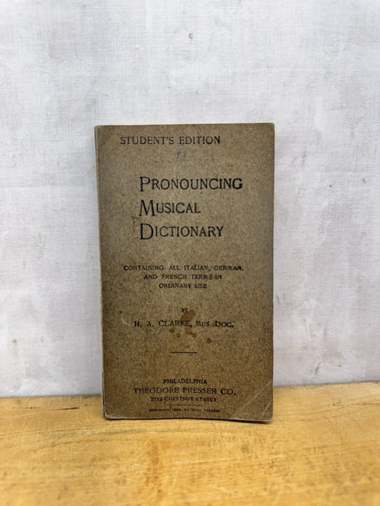 Vintage Musical Dictionary  #1589