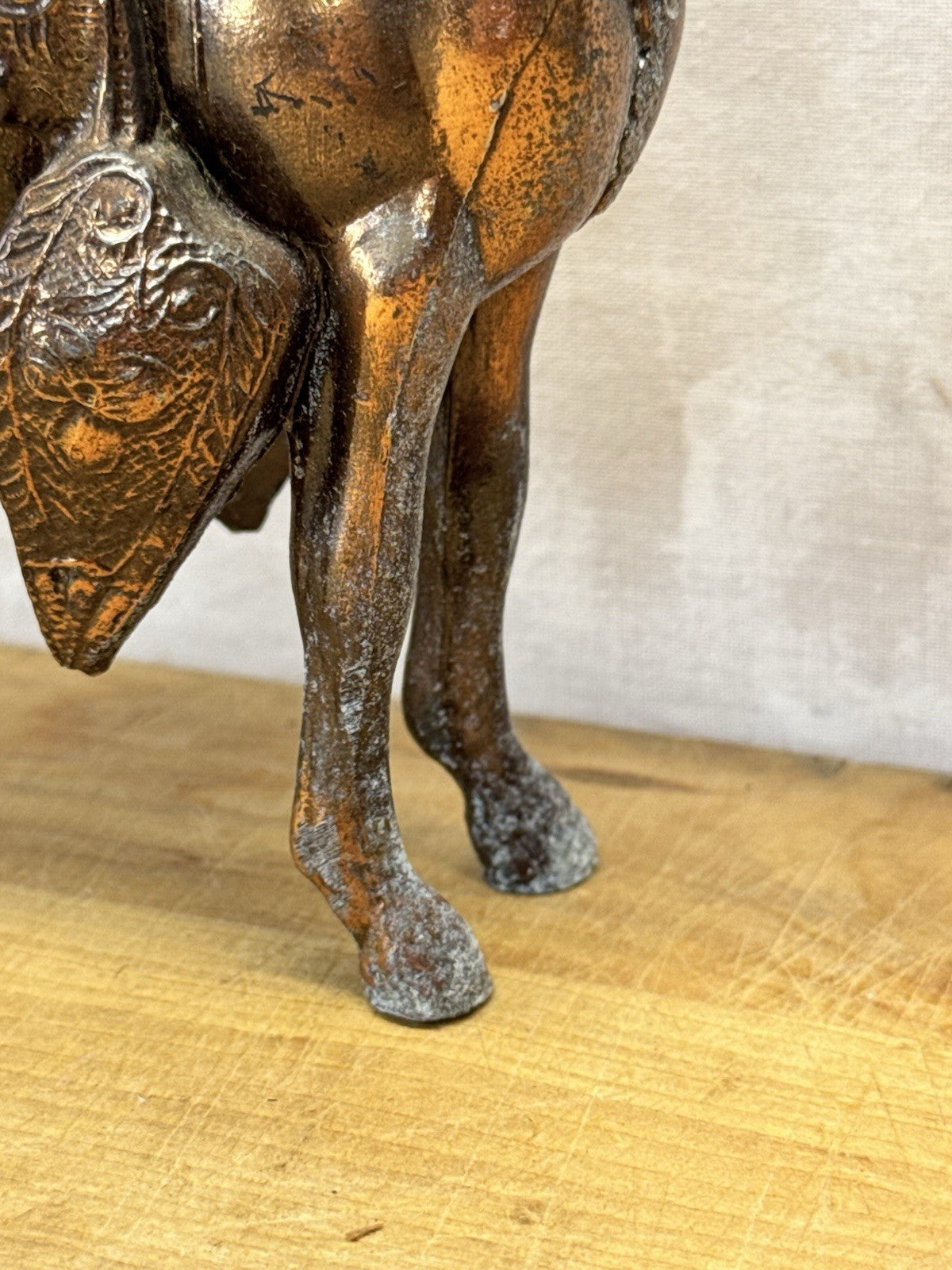 copper plated metal horse 1950s #1068