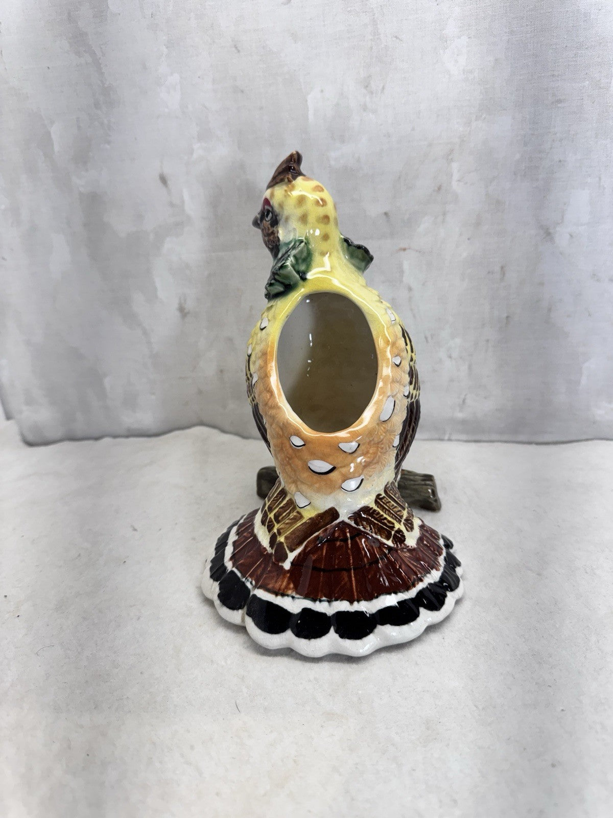 Vintage Ceramic Bird Grouse Planter 