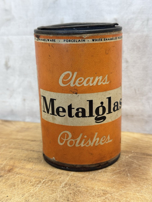 Metalglass Polish Tin Vtg #S-1565