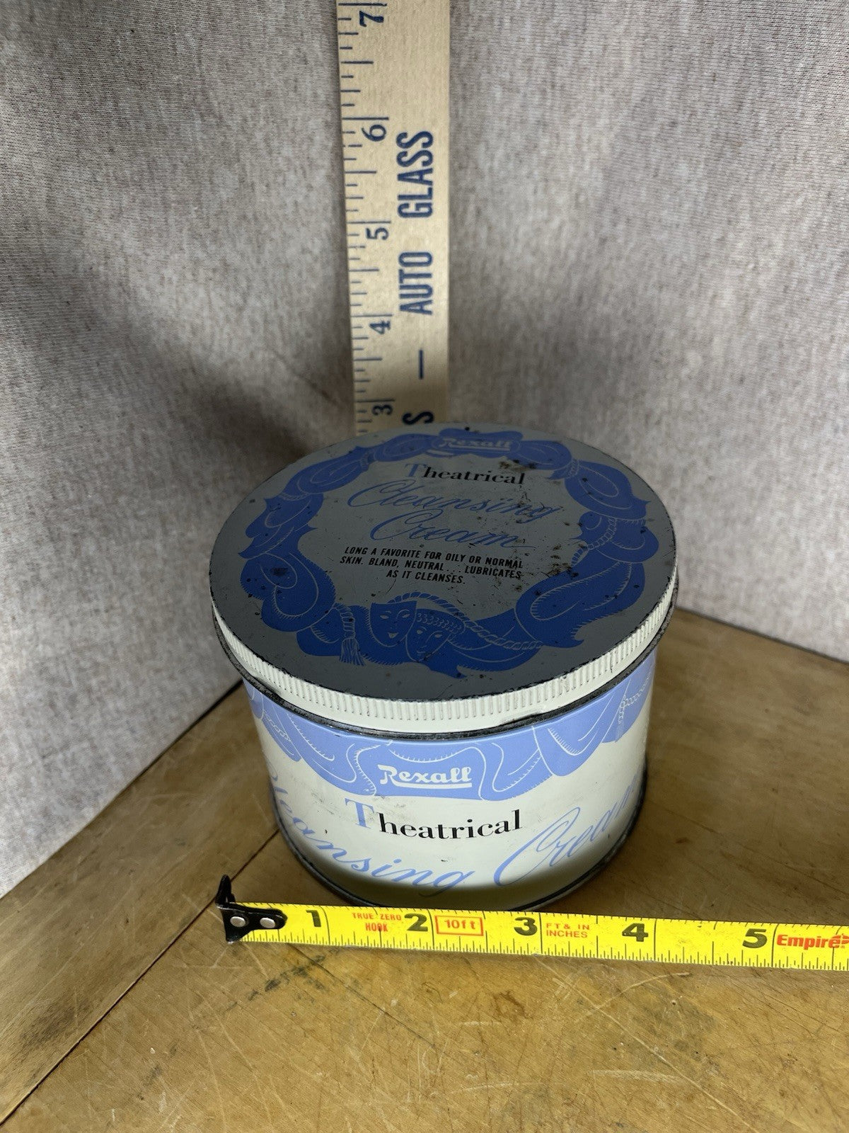Vintage Theatrical Empty Cream Tin