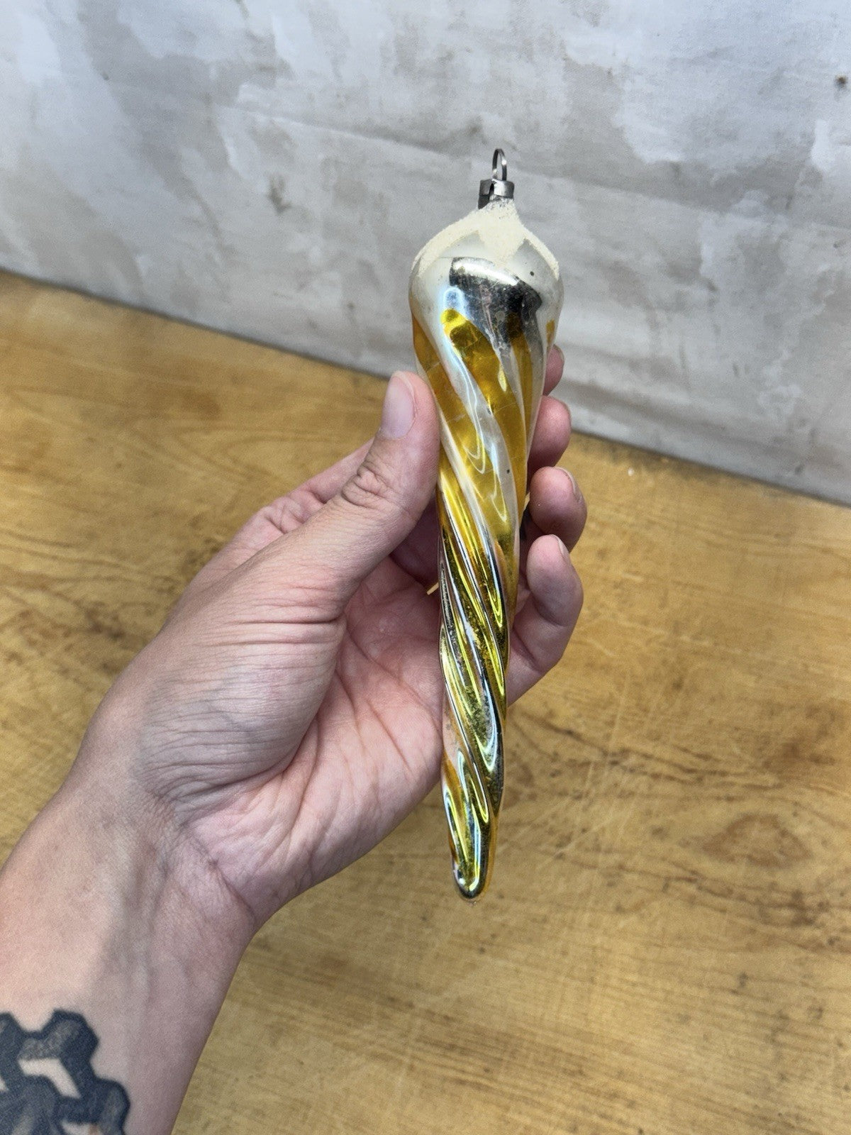 Spiral Icicle Ornament Vtg #1350