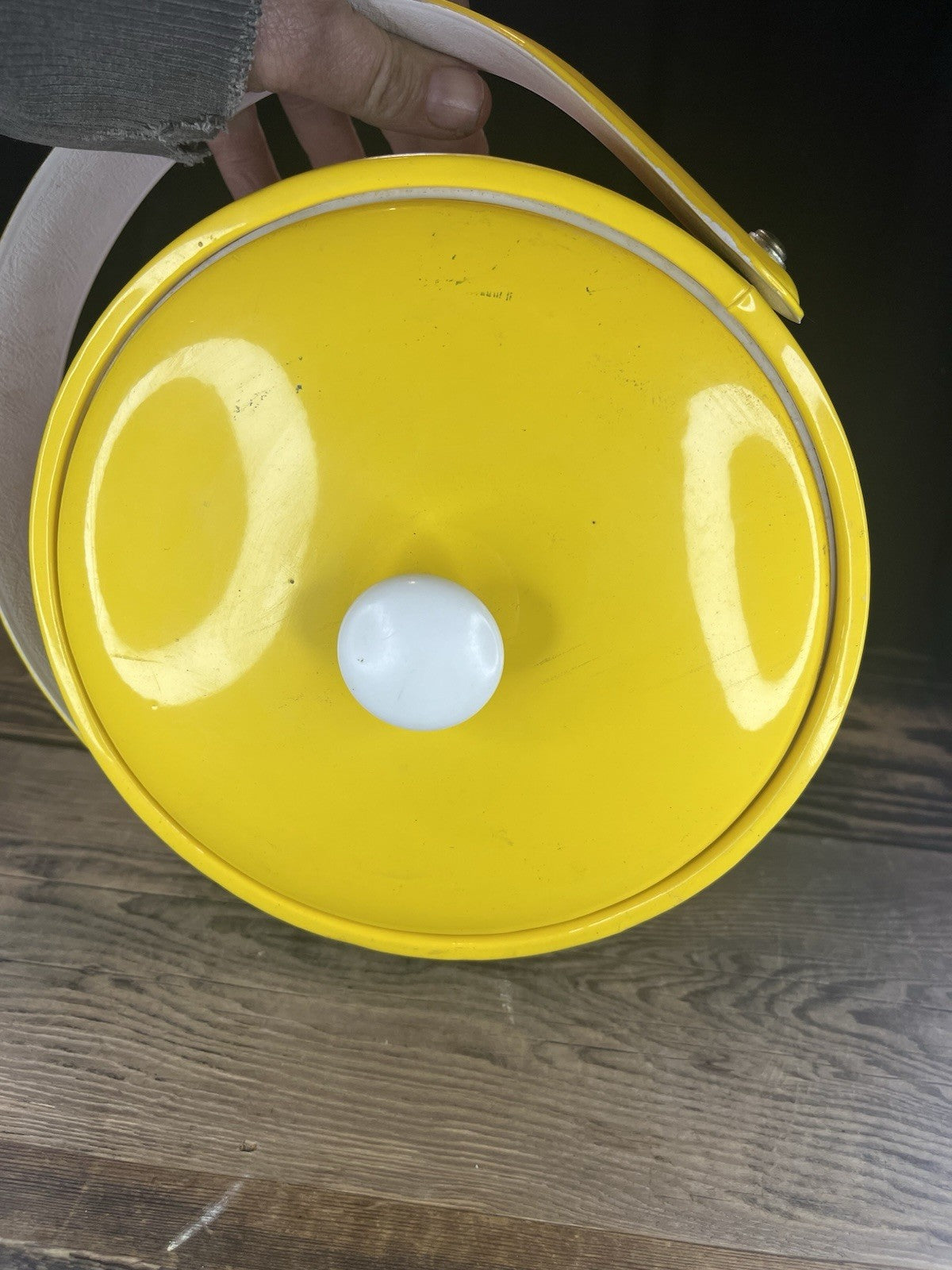 Mid Century Modern Multi Colored Cooler W/Handle Very Clean