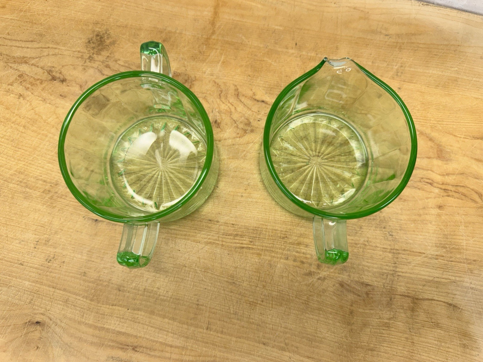 Uranium Cream And Sugar Set #1100