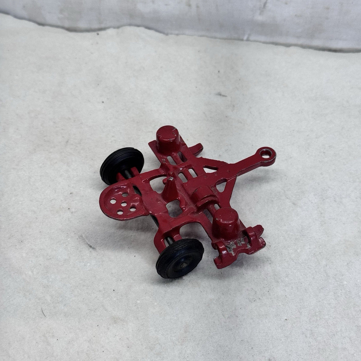 Antique Red Cast Iron Arcade Toy Corn Planter