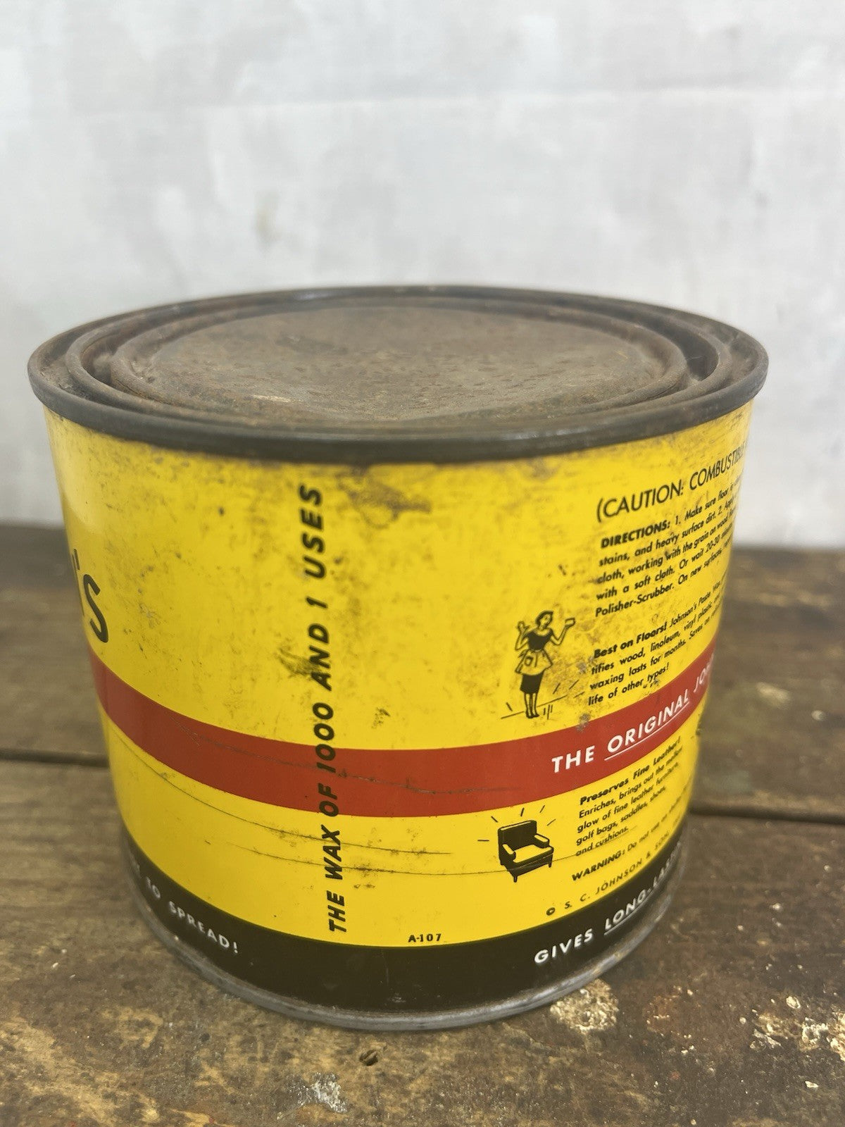 Vintage Mancave Johnson Wax Tin