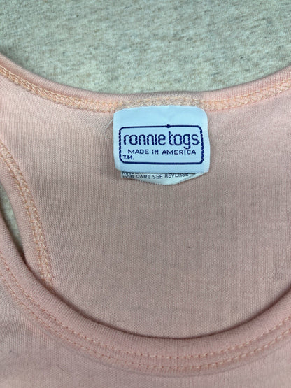 1970s Youth Size 14 Peach Knit Sundress