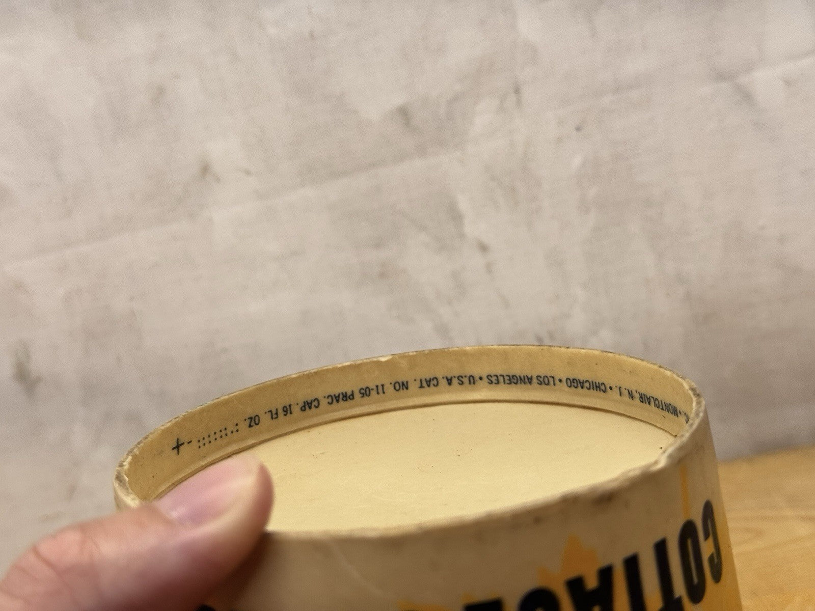 Gold Leaf Brand Cottage Cheese Container Vintage #1188