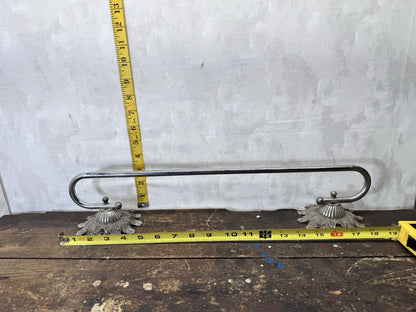 Ornate Metal Towel Bar Vintage
