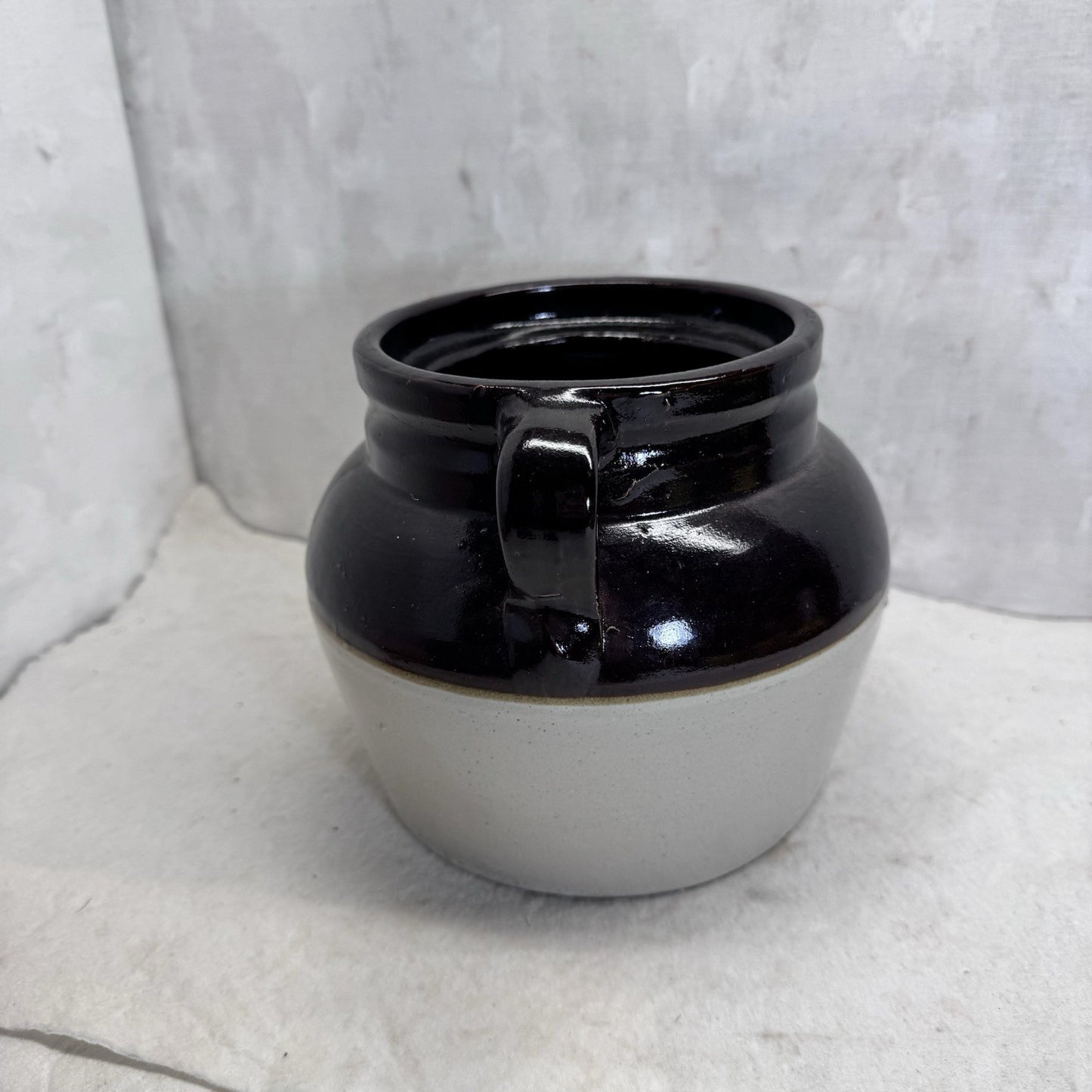 Vintage Stoneware Pot Red Wing No Lid 