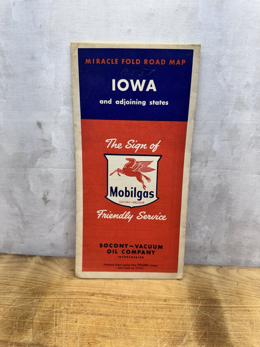 Miracle Road Fold Map Iowa Vintage #1450