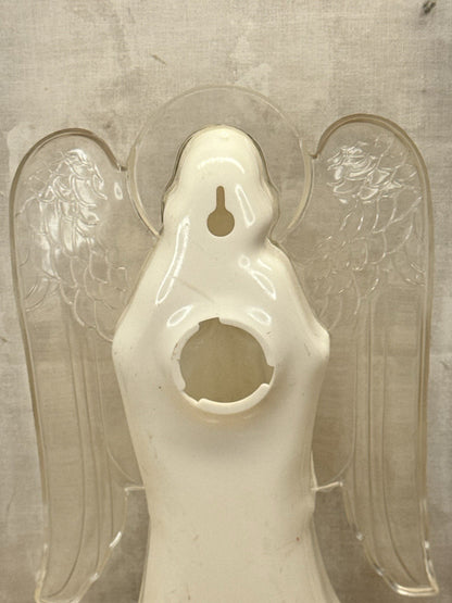 Vintage Plastic Angel Tree Topper Working #1076