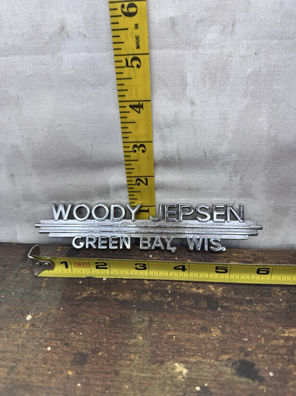 Woody Jepsen Green Bay Wisconsin Car Emblem Vintage #1257