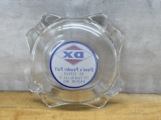 Olsen’s Powder Puff Ashtray Waupun Wisconsin Advertisement #1313