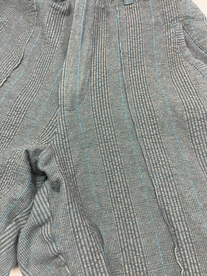 1980s Women’s Cotton Grey stripe Stirrup Pants
