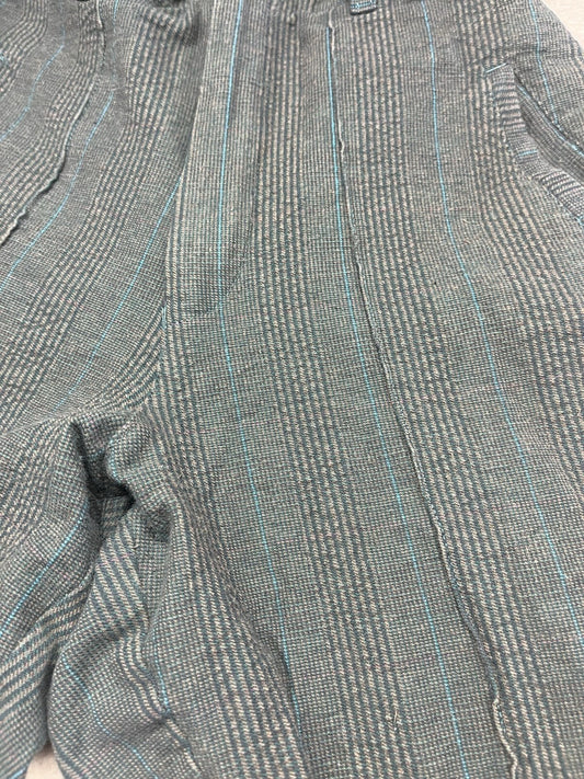 1980s Women’s Cotton Grey stripe Stirrup Pants