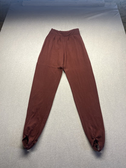 1980s Women’s Brown Knit Stirrup Pants