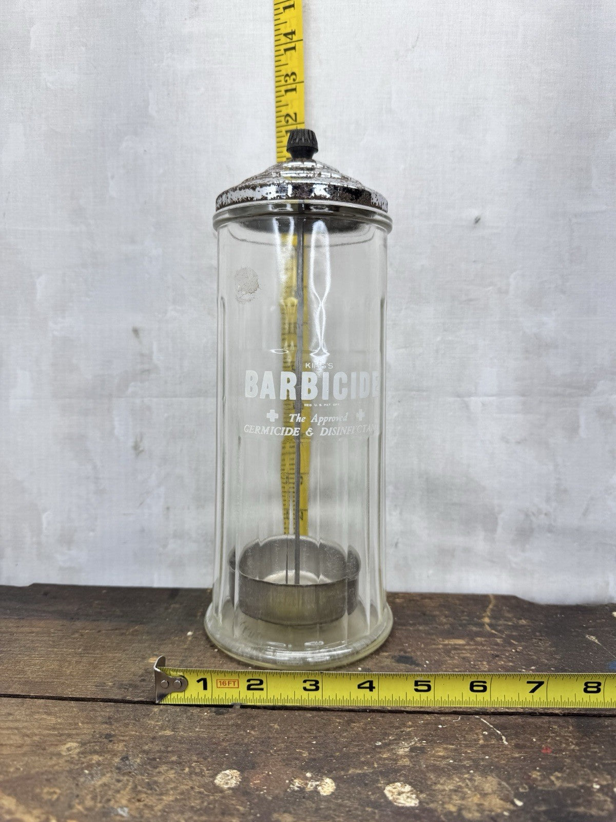 barbicide disinfectant jar vintage #1192