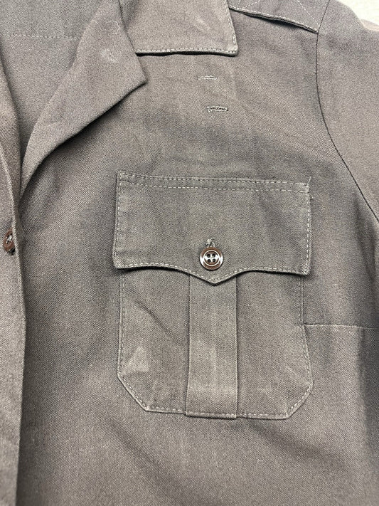 1960s Women’s Brown Cotton POLICE Uniform Top