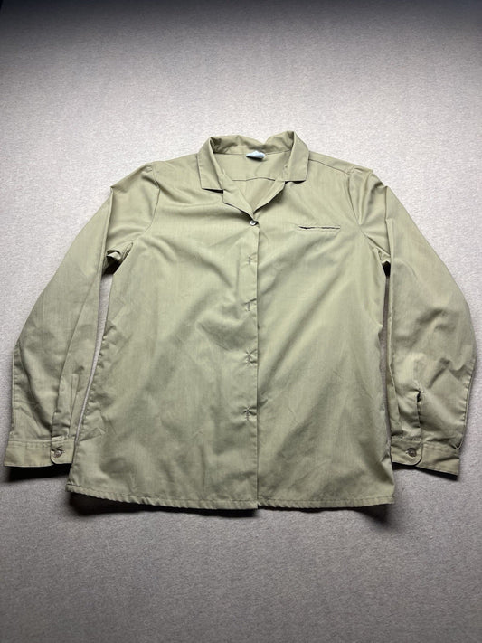 1970s Women’s Tan Cotton L Sleeve Shirt
