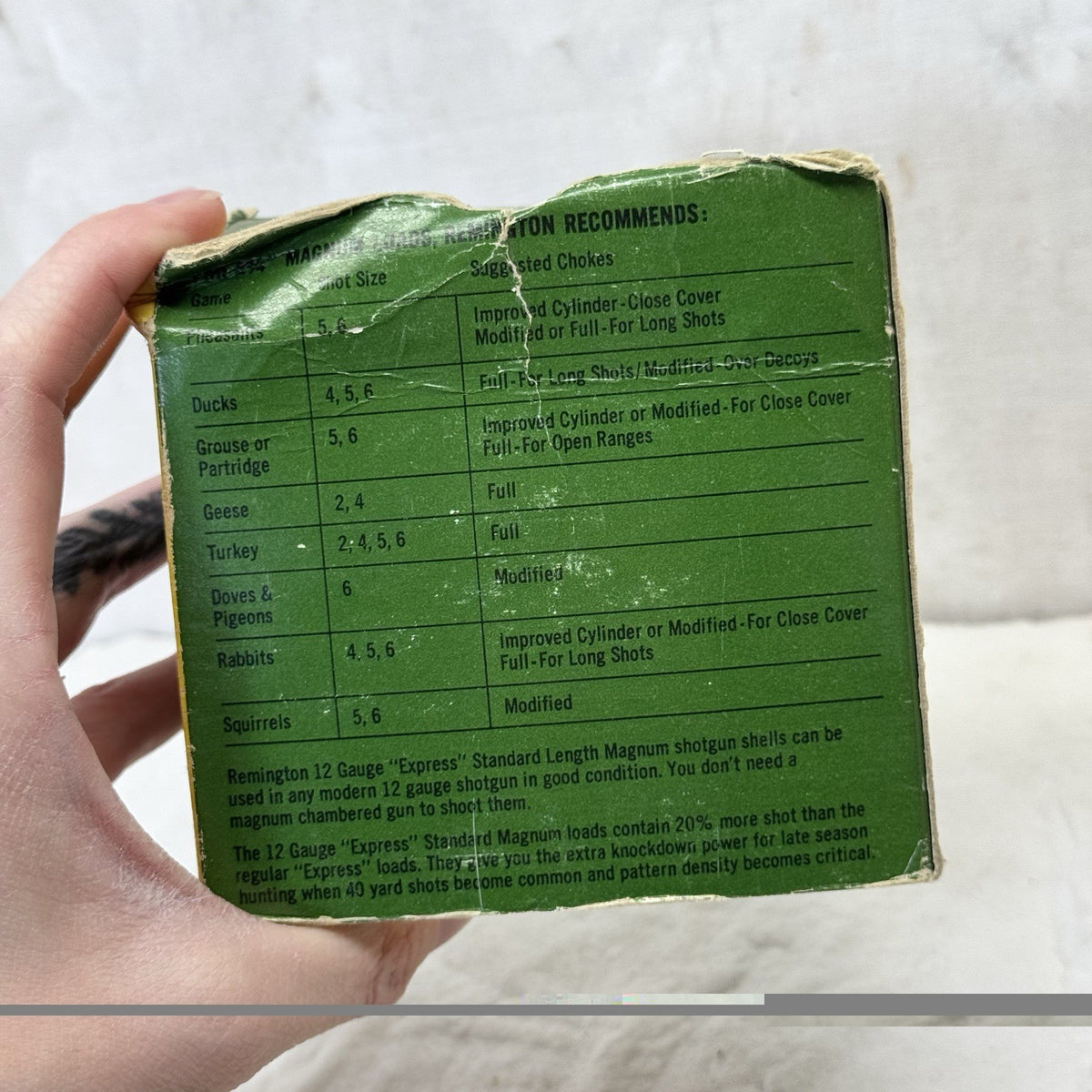 Remington Shotshells Empty Vintage Box